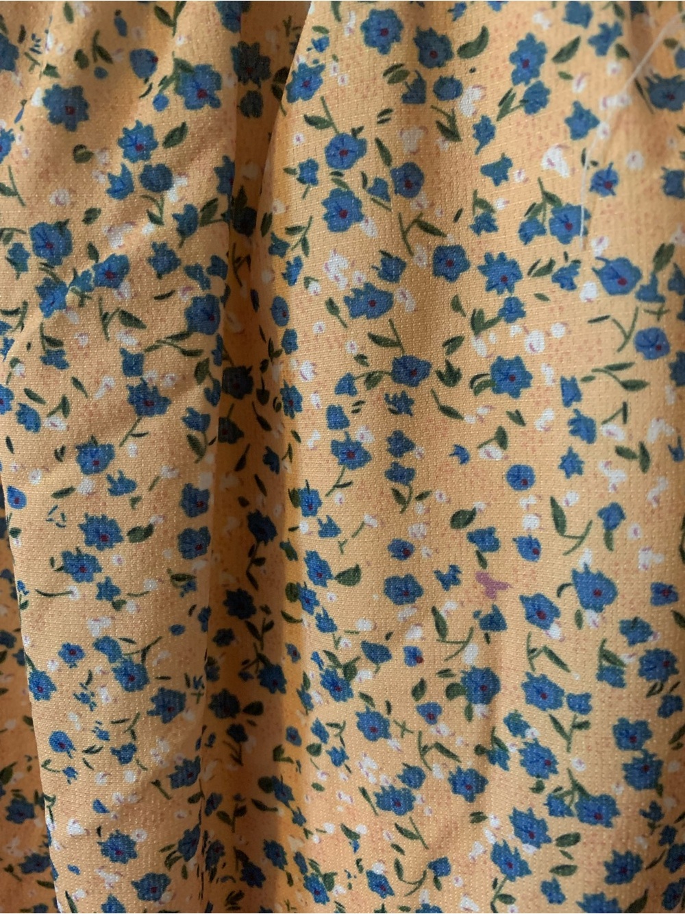 DAVI & DANI Cream Lace-Neckline Yellow Floral Midi Dress 1X - Picture 6 of 8